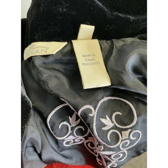 Trevan Women Crop black suede Jacket Blazer long sleeve button front Sz 4 mock - Picture 4 of 9